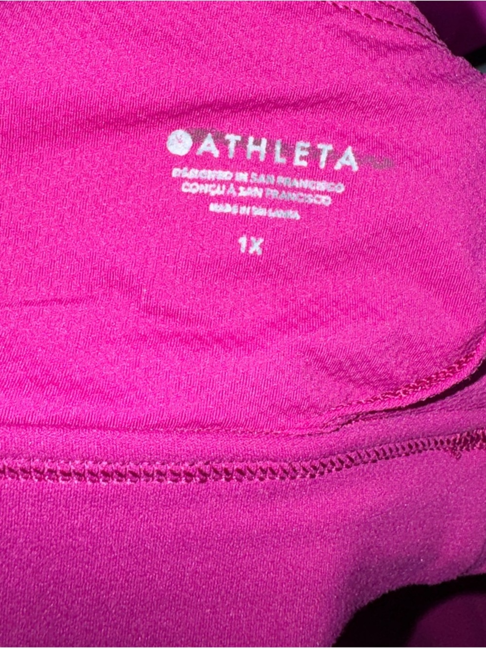 Athleta Exhale Bra. D-DD  Exotic Fuchsia. 1X - Picture 8 of 8